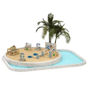 Sensory play set with water and sand Classic World made of wood