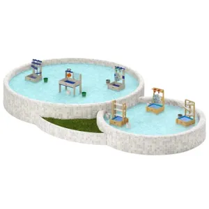 Sensory play set with water and sand Classic World made of wood