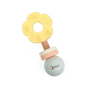 Сензорна дървена играчка-гризалка Цвете Classic World за бебета от 0 до 6 месеца