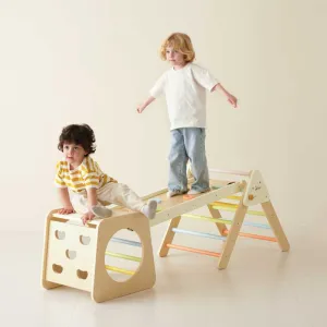 Folding wooden climbing set 5 in 1 Classic World for children over 1 year old.