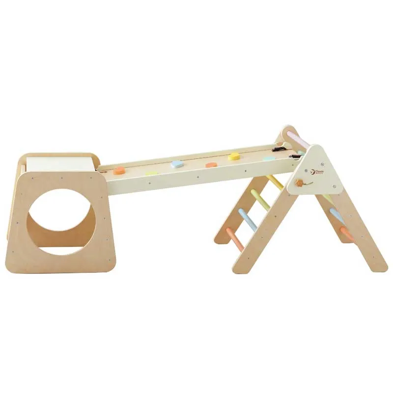 Folding wooden climbing set 5 in 1 Classic World for children over 1 year old.