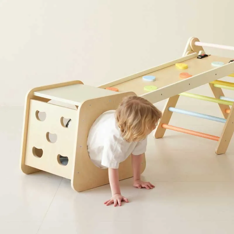 Folding wooden climbing set 5 in 1 Classic World for children over 1 year old.