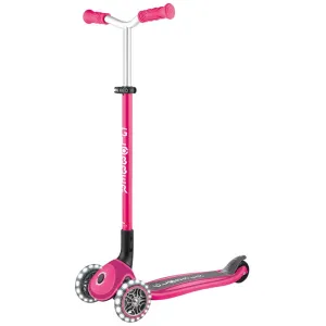 Foldable three-wheel scooter Globber Master lights - pink