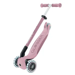 Scooter with seat 5 in 1 GLOBBER GO UP DELUXE LIGHTS ECOLOGIC 360° - pink