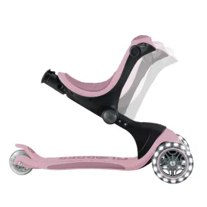 Scooter with seat 5 in 1 GLOBBER GO UP DELUXE LIGHTS ECOLOGIC 360° - pink