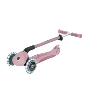 Scooter with seat 5 in 1 GLOBBER GO UP DELUXE LIGHTS ECOLOGIC 360° - pink
