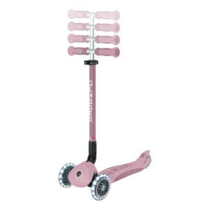 Scooter with seat 5 in 1 GLOBBER GO UP DELUXE LIGHTS ECOLOGIC 360° - pink
