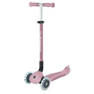 Scooter with seat 5 in 1 GLOBBER GO UP DELUXE LIGHTS ECOLOGIC 360° - pink
