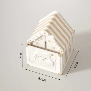 Детска къщичка за игра "Бухалче" с модерен органайзер за играчки – подходяща за дома и за навън