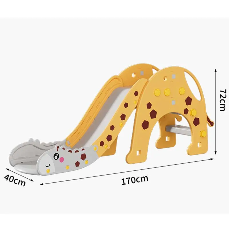 Children's slide in the shape of a giraffe 170 cm - yellow-orange.