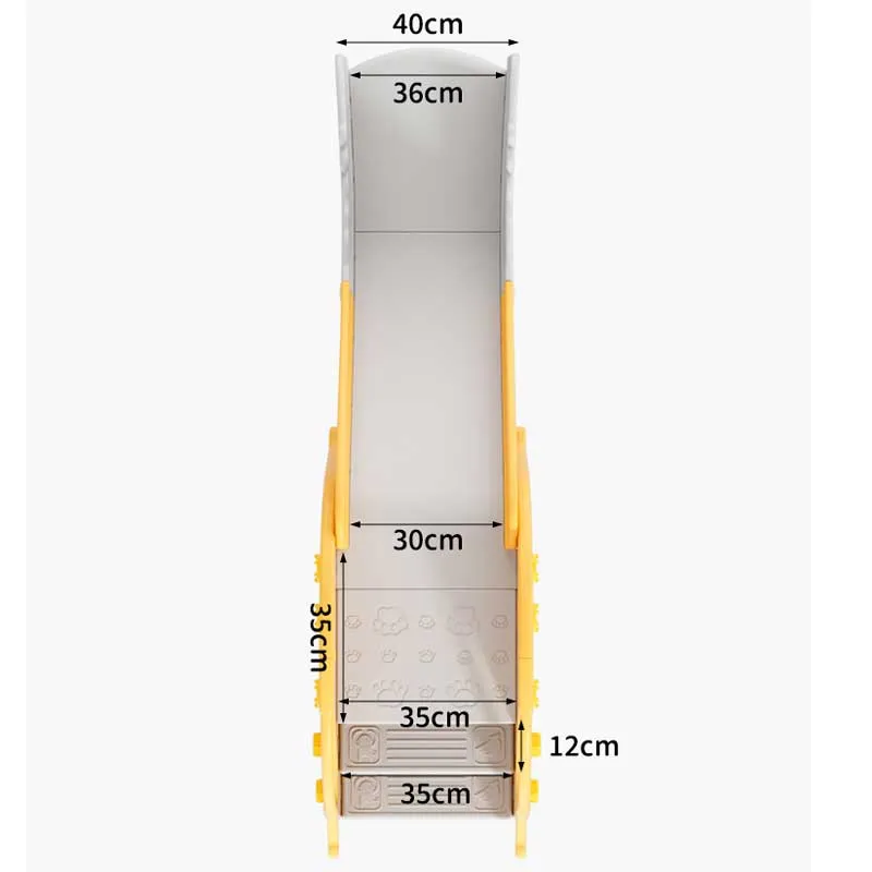 Children's slide in the shape of a giraffe 170 cm - yellow-orange.