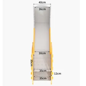 Детска пързалка с форма на жираф 170 см – жълто-оранжева