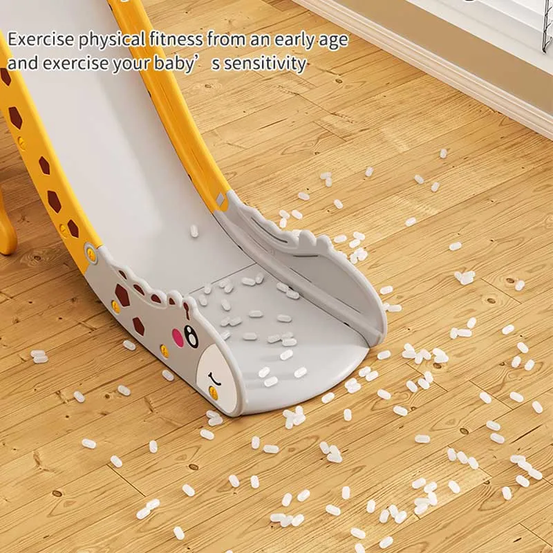 Children's slide in the shape of a giraffe 170 cm - yellow-orange.