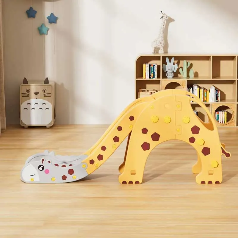 Children's slide in the shape of a giraffe 170 cm - yellow-orange.