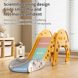 Children's slide in the shape of a giraffe 170 cm - yellow-orange.