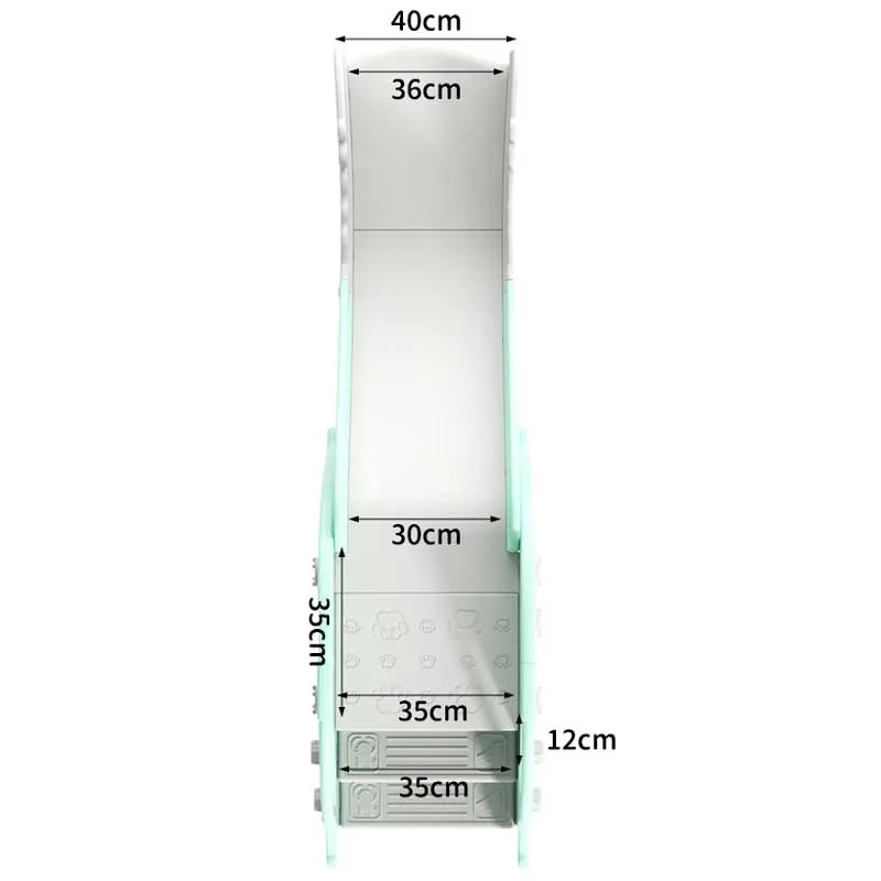 Children's slide in the shape of a giraffe 170 cm - blue