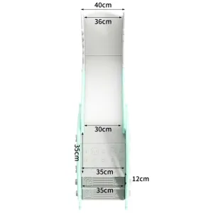 Children's slide in the shape of a giraffe 170 cm - blue