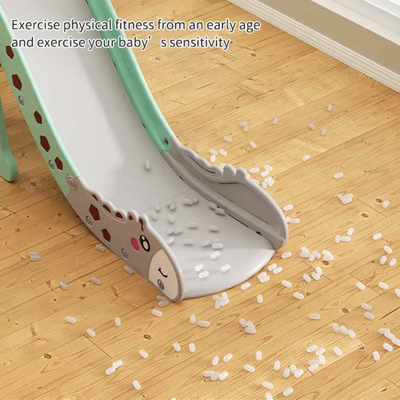 Children's slide in the shape of a giraffe 170 cm - blue