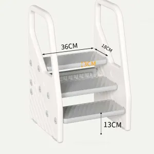 Детска пластмасова стълбичка за достигане, подходяща за баня, тоалетна и кухня
