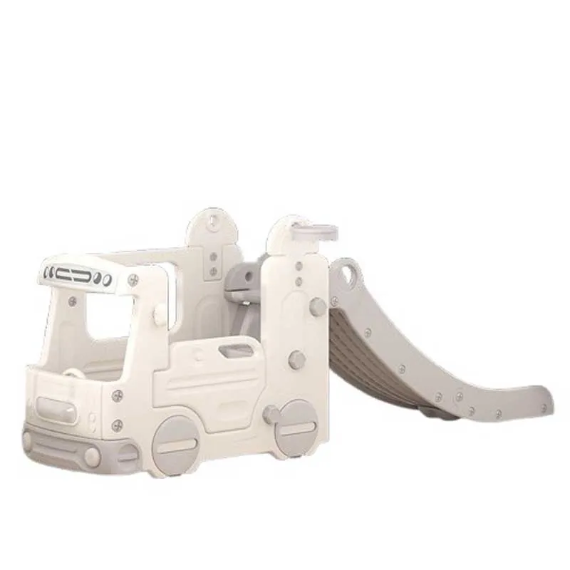 Children's play module bus with slide - grey