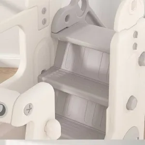 Children's play module bus with slide - grey