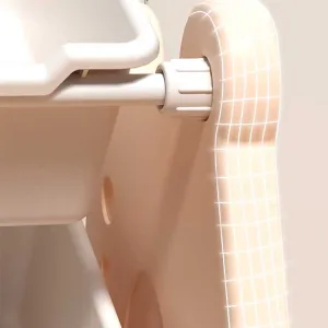 Children's organizer Pink bear for toys with 4 levels and 12 movable boxes