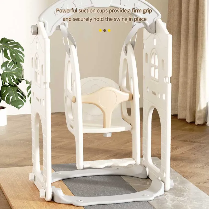 Мини детска крепост за игра с пързалка, сива