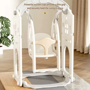 Мини детска крепост за игра с пързалка, сива