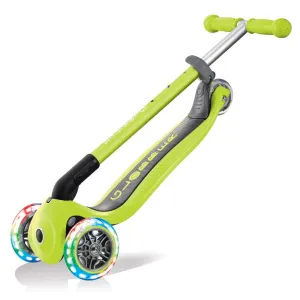 Сгъваема тротинетка със светещи гуми Globber Primo Foldable Lights, Зелена
