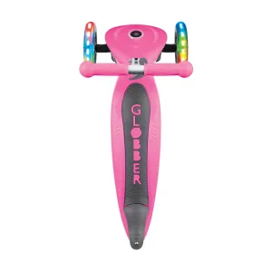 Сгъваема тротинетка със светещи гуми Globber Primo Foldable Lights, Розова