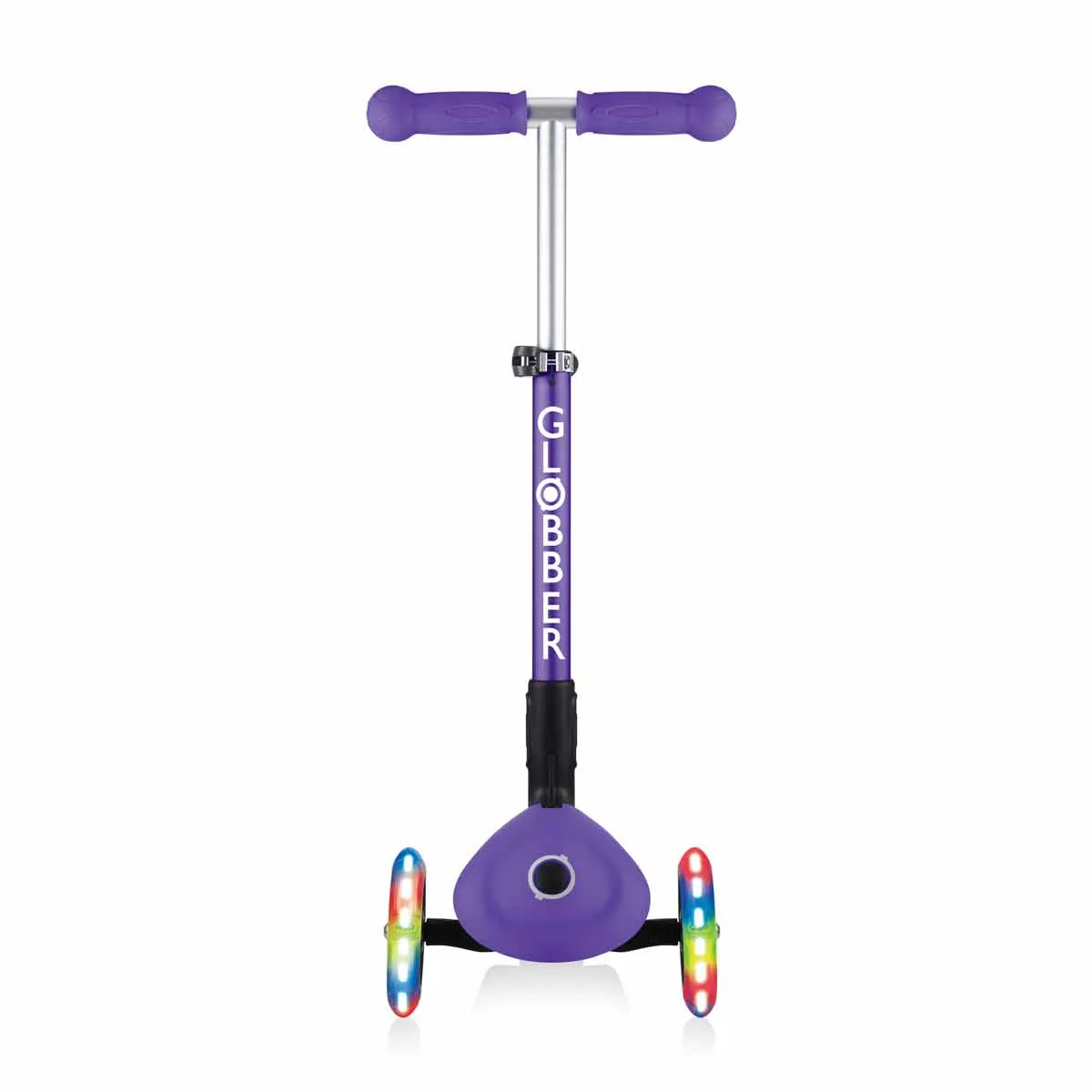 Сгъваема тротинетка със светещи колела, Globber Junior - 2+ г., лилава