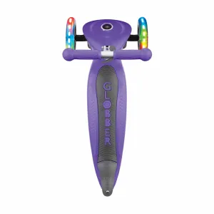 Сгъваема тротинетка със светещи колела, Globber Junior - 2+ г., лилава