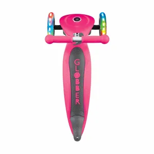 Сгъваема тротинетка със светещи колела, Globber Junior - 2+ г., розова