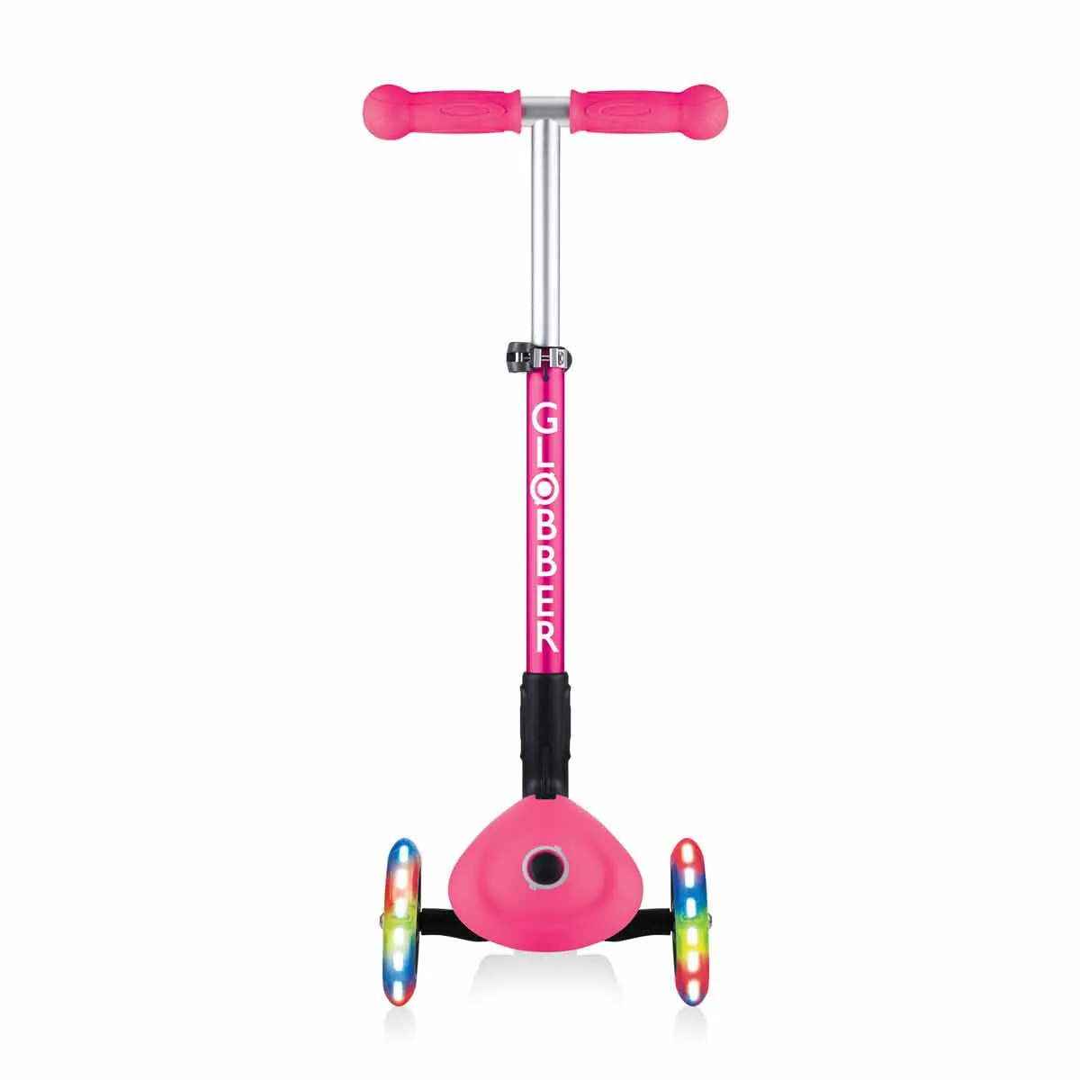 Сгъваема тротинетка със светещи колела, Globber Junior - 2+ г., розова
