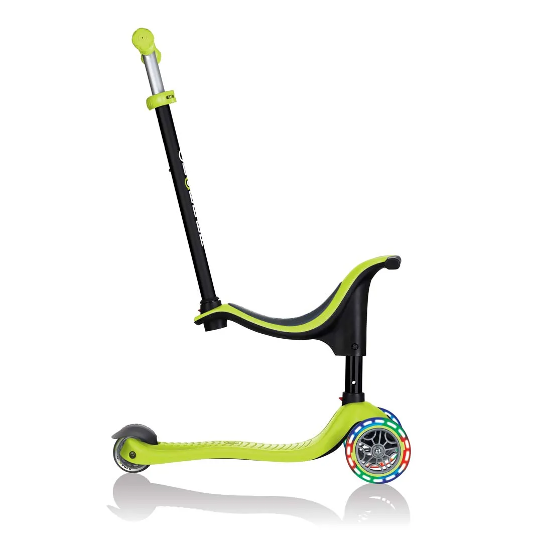 Тротинетка Globber 4 в 1 GO UP Sporty Lights - Зелена