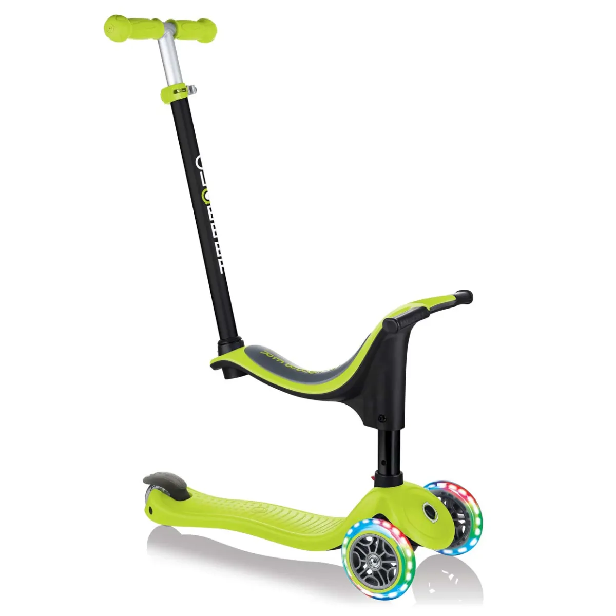 Тротинетка Globber 4 в 1 GO UP Sporty Lights - Зелена
