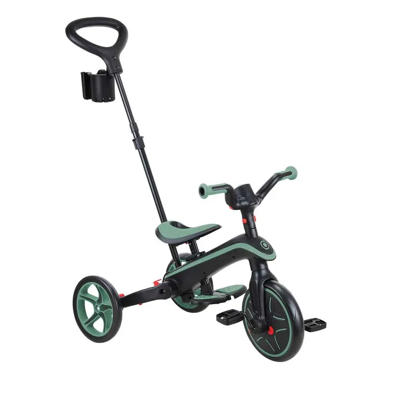 Детска триколка 4 в 1 GLOBBER EXPLORER TRIKE FOLDABLE, сгъваема, цвят маслина