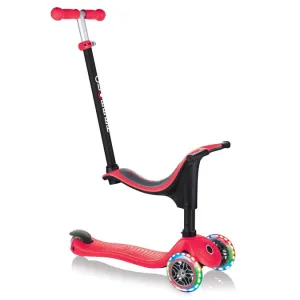 Тротинетка Globber 4 в 1 GO UP Sporty Lights - Червена