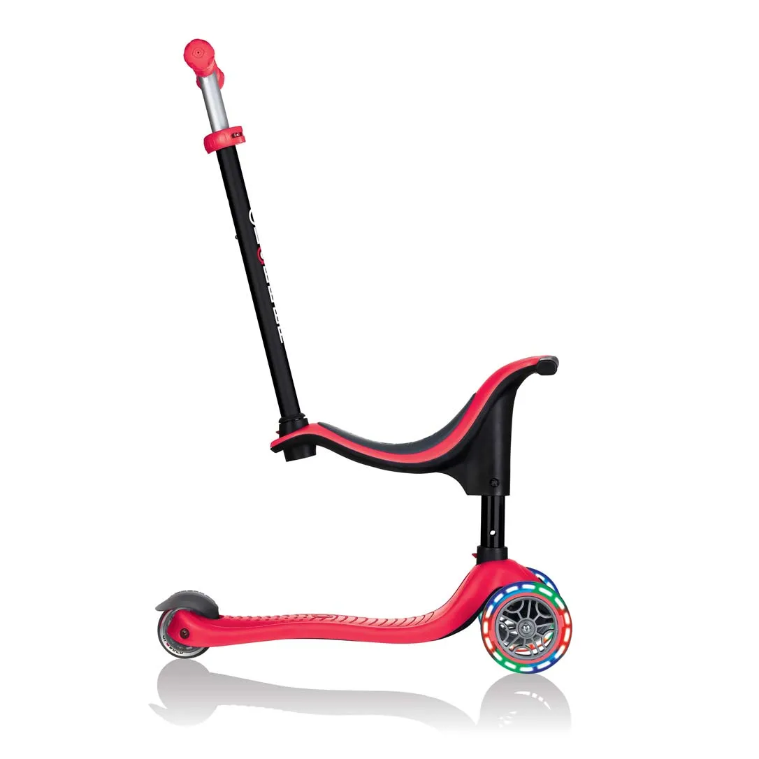 Тротинетка Globber 4 в 1 GO UP Sporty Lights - Червена
