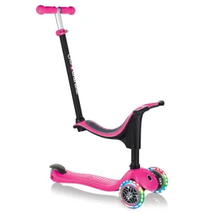 Тротинетка Globber 4 в 1 GO UP Sporty Lights - Розова