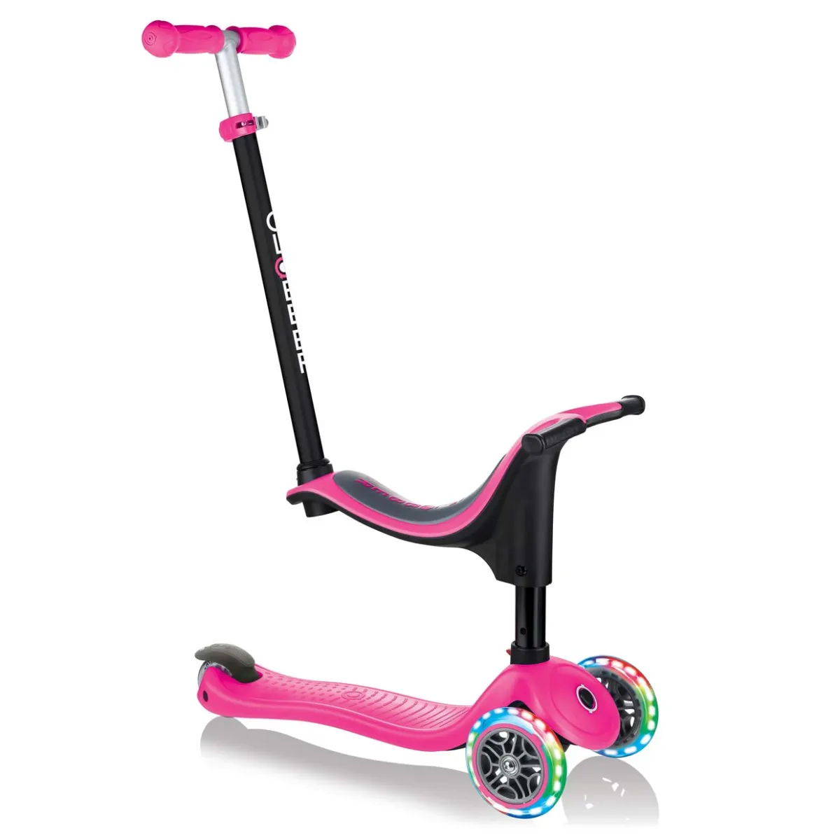 Тротинетка Globber 4 в 1 GO UP Sporty Lights - Розова