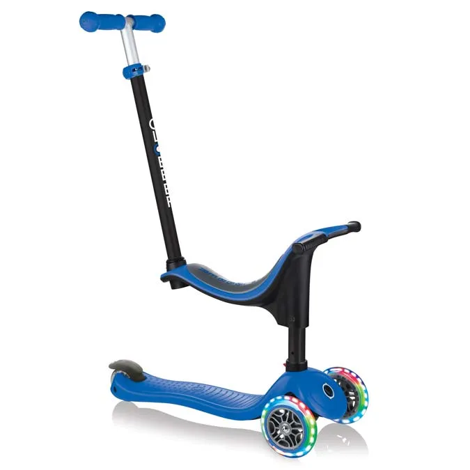 Тротинетка Globber 4 в 1 GO UP Sporty Lights - Синя
