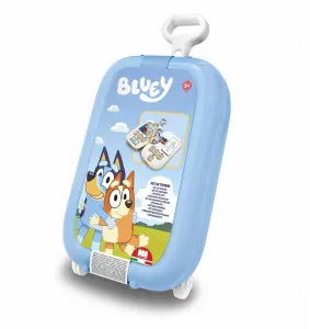 Children's drawing set Bluey in a suitcase on wheels with accessories