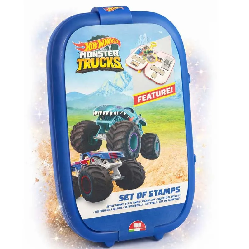 Children's drawing set Hot Wheels in a suitcase on wheels with accessories