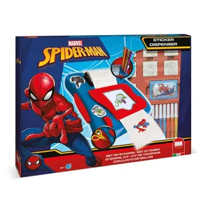 Комплект за създаване на стикери Spider-Man с 12 флумастера, 50 стикера, 7 печата и книжка за оцветя