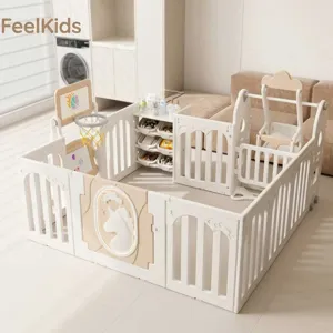 Детска мултифункционална площадка Feelkids с люлка, баскетболен кош и органайзер