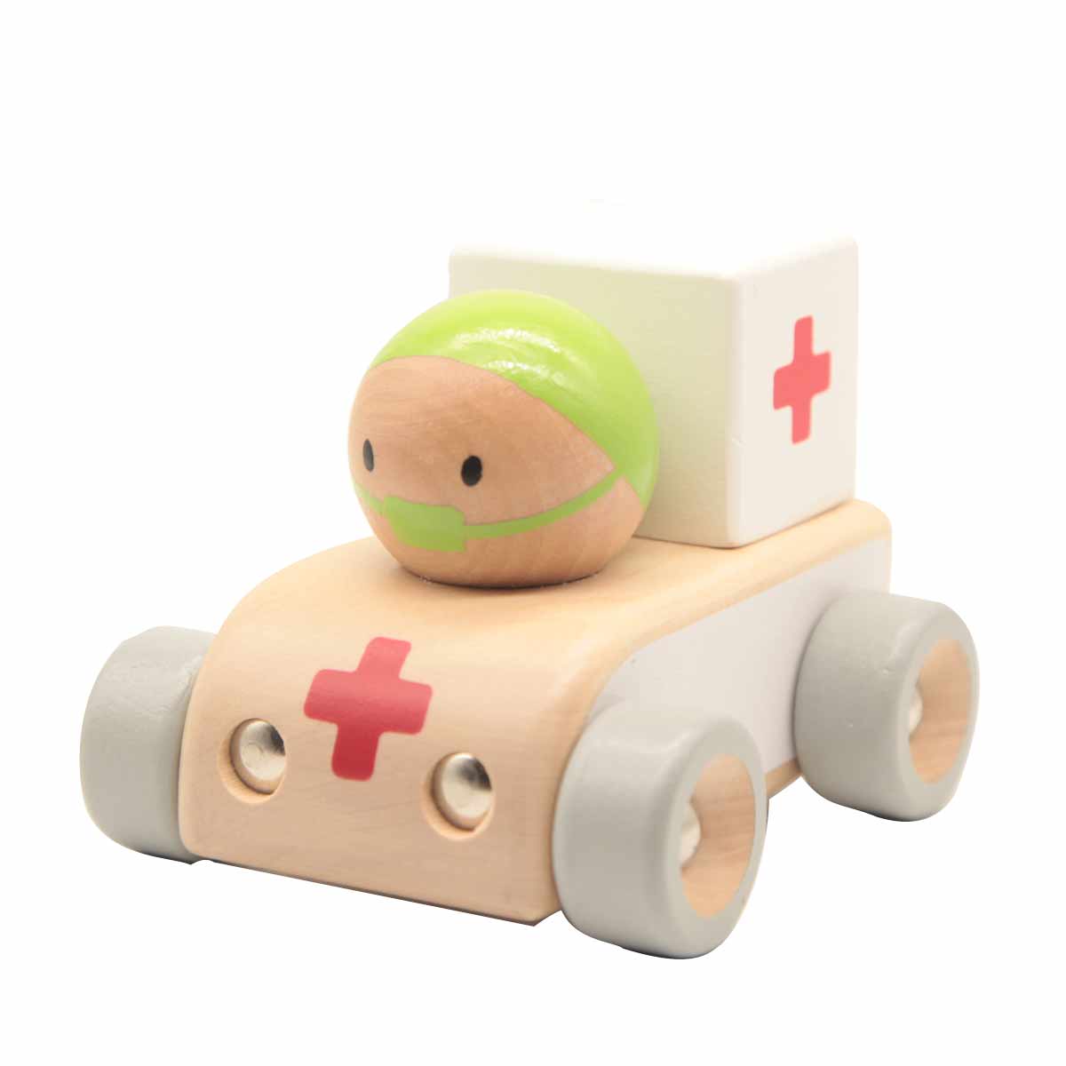 Детска Дървена Количка – Линейка