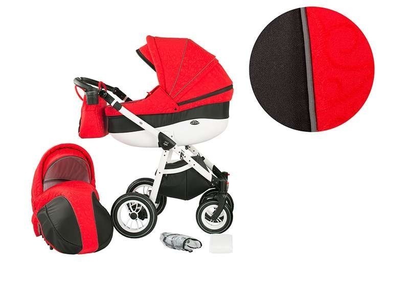 Детска Комбинирана Количка 2 в 1, Модел Neo Style, Baby Merc Червено и Черно